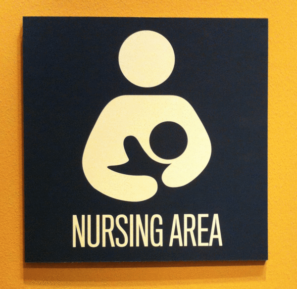 nursing area breastfeeding sign